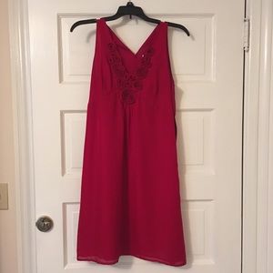 Red rose dress from LOFT